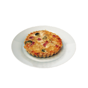 Medium quiche s brokolicí a šunkou